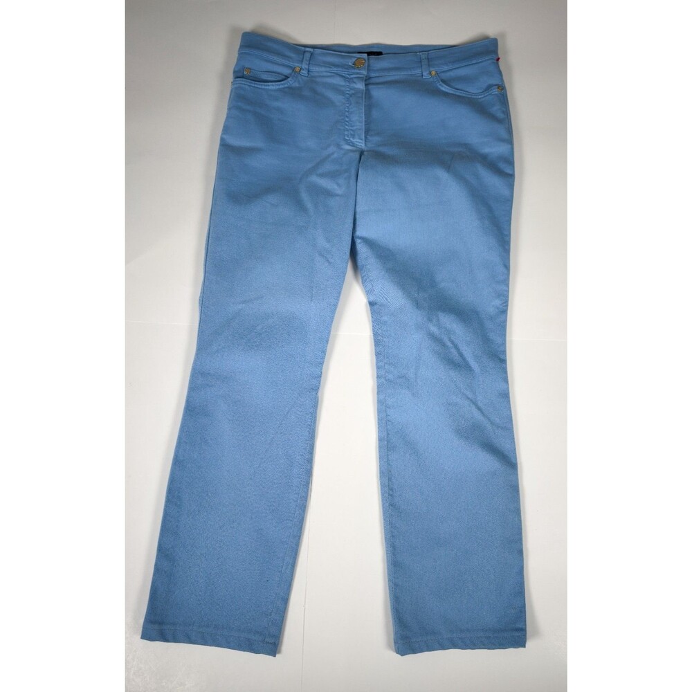 Escade Women's Blue Straight Leg Jeans Pants Size 42 US 12/14